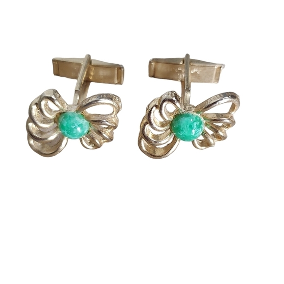 Vintage agate cufflinks - Picture 1 of 3